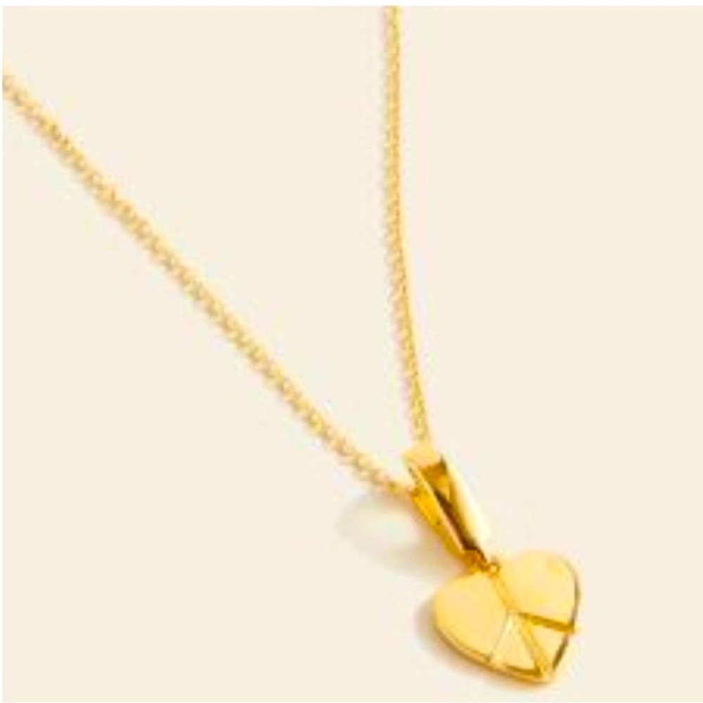 J. Crew Heart Peace Necklace